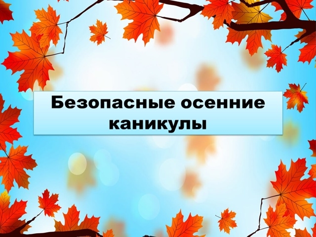 «Безопасные осенние каникулы - 2025".